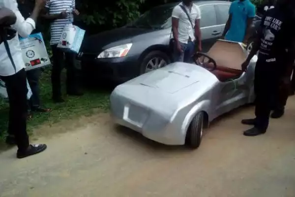 Wow!! UNILAG Undergraduates Build Eco-friendly Car [See Photos]